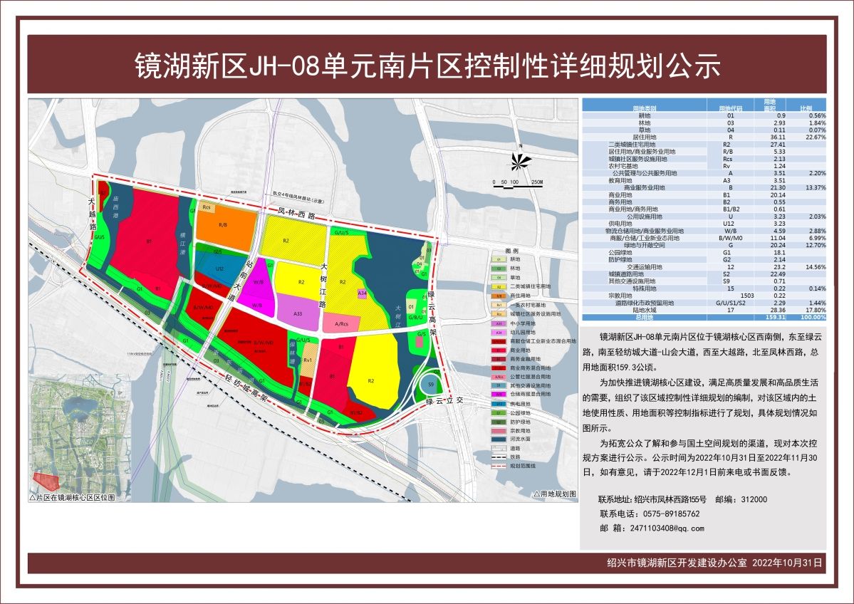 紹興鏡湖一核心片區最新規劃出爐 約2400畝！