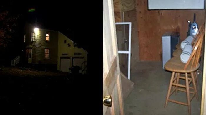 左為養父母的房子，右為奧利維亞居住的“地牢”